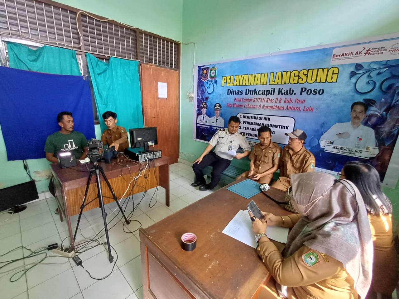 Dukcapil Poso Laksanakan Pelayanan Verifikasi NIK dan Perekaman Biometrik bagi Warga Binaan Rutan Kelas IIB Poso